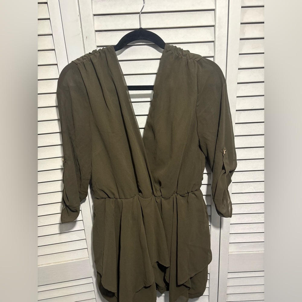 Papaya Khaki Long Sleeve Outfit
